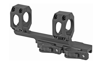 Black metal rifle scope mount with dual rings