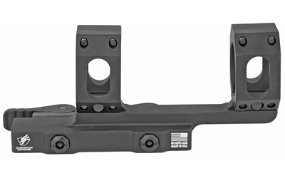 Black metal rifle scope mount with dual rings
