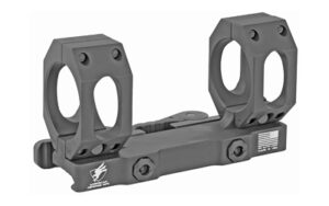 Gray tactical rifle scope mount with dual rings