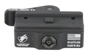 Black American Defense optic mount, side view