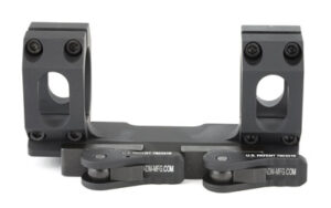 Black dual-ring scope mount with quick-release levers