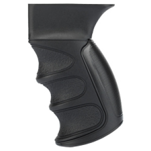 Black ergonomic grip for firearm