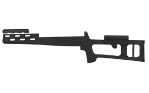 Black rifle chassis with extended barrel shroud