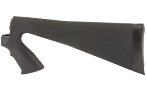 Black rifle stock on white background
