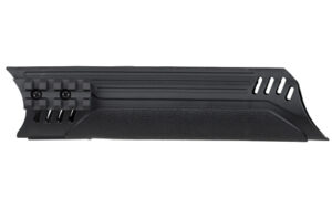Black automotive interior trim panel with vent slots