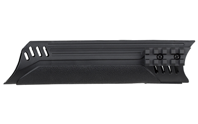 Black metal mounting rail with slotted vents