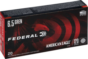 6.5 Grendel ammunition box, 120 grain, 20 rounds.