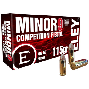 ELEY MINOR 9 COMPETITION 9MM - 115GR FMJ 50RD 20BX/CS