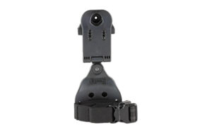 Black tactical belt with adjustable camera mount