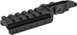 Black Picatinny rail for firearm attachment
