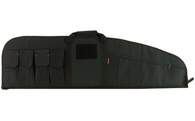 Black soft rifle case with exterior pockets