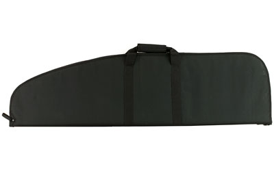 Black soft rifle case with zipper and handle