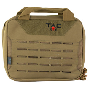 Khaki tactical gear bag with handles.