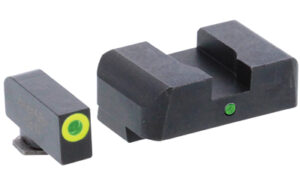 Ameriglo Tritium i-Dot Night Sight Set for Select Glocks / Front Outline Color - LumiGreen / Rear Metal Style - New