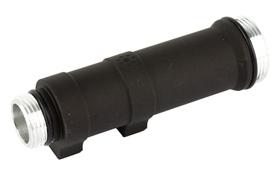 Black bicycle bottom bracket cartridge with threaded ends