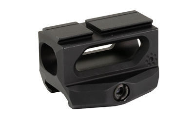 Black metal scope mount with rail platform