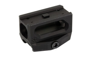 Black metal mounting block with screw clamp