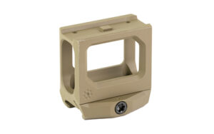 Tan rifle optic mount with rectangular window