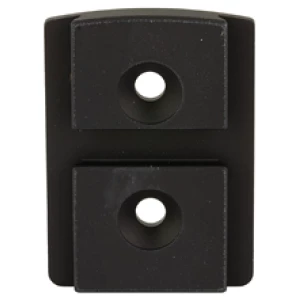 Black two-hole metal bracket