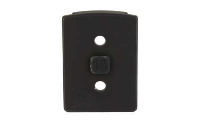 Black switch plate with two screw holes