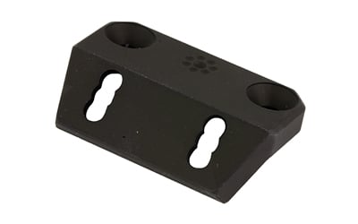 Black metal mounting bracket with keyhole slots