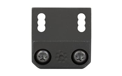 Black metal mounting bracket with keyhole slots