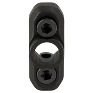 Black metal mounting bracket with screws