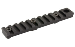 Black metal Picatinny rail mount segment