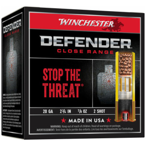 WINCHESTER DEFENDER 20GA 2.75" - 7/8OZ #2 25RD 10BX/CS