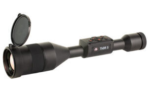 Black TRION 5 thermal rifle scope with lens cap