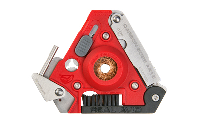 Red triangular right-angle corner clamp tool