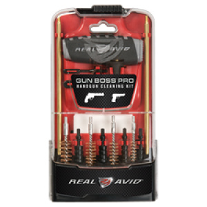 Gun Boss Pro handgun cleaning kit in package.