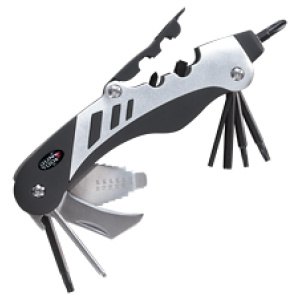 Multi-tool with various attachments and ergonomic design.