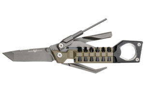 Tactical multi-tool knife with screwdriver bits