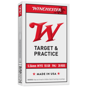WINCHESTER USA 5.56X45 55GR - FMJ 20RD 50BX/CS