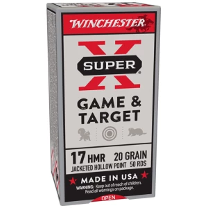 WINCHESTER SUPER-X 17HMR 20GR - XTP JHP 2375FPS 50RD 20BX/CS