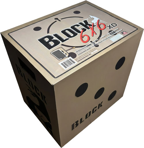 Block 6x6 archery target box with spots