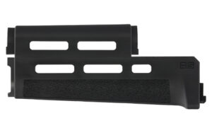 Black metal mounting bracket with slotted design