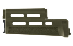 Olive green rifle handguard with vented slots