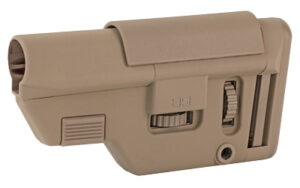 Tan tactical firearm accessory with adjustment controls