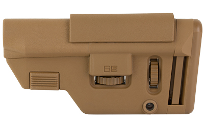 Tan adjustable rifle buttstock with cheek riser