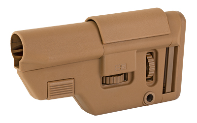Tan adjustable rifle buttstock side view