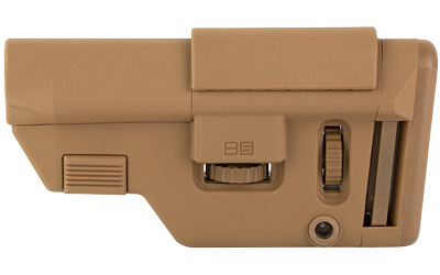 Tan adjustable rifle buttstock with cheek riser