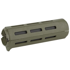 OD green AR handguard with vent slots.