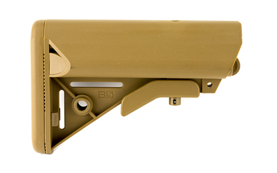 Tan adjustable rifle stock on white background