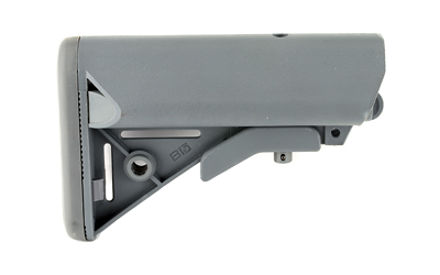 Gray adjustable rifle stock on white background