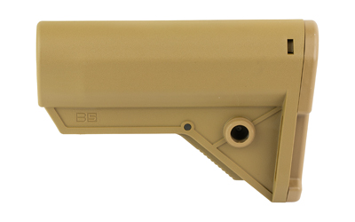 Tan adjustable rifle stock on white background