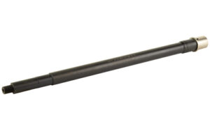 Black metal rifle barrel isolated on white background