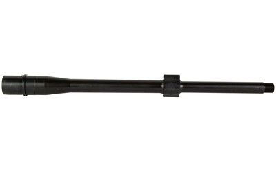 Black metal rifle barrel isolated on white background