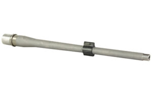 Metal rifle barrel with front sight block